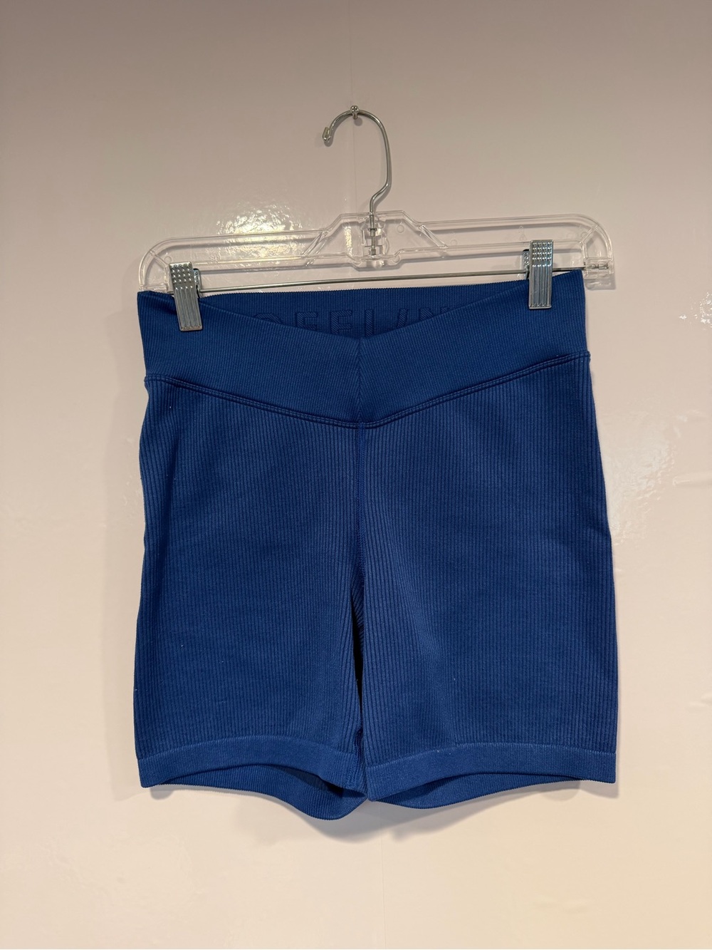 Blue aerie offline High-Rise Ribbed Bike Shorts